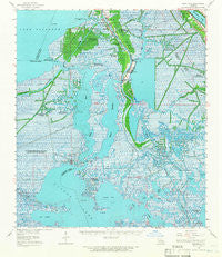 Barataria Louisiana Historical topographic map, 1:62500 scale, 15 X 15 Minute, Year 1962