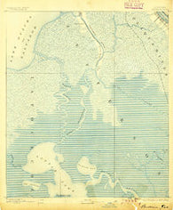 Barataria Louisiana Historical topographic map, 1:62500 scale, 15 X 15 Minute, Year 1892