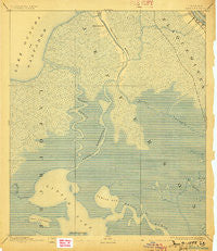 Barataria Louisiana Historical topographic map, 1:62500 scale, 15 X 15 Minute, Year 1892