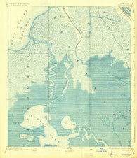 Barataria Louisiana Historical topographic map, 1:62500 scale, 15 X 15 Minute, Year 1892