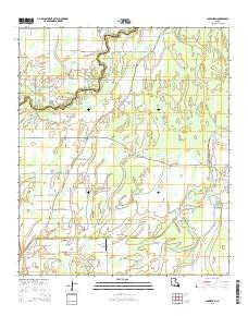 Baskinton Louisiana Current topographic map, 1:24000 scale, 7.5 X 7.5 Minute, Year 2015