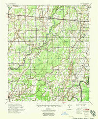 Baskinton Louisiana Historical topographic map, 1:62500 scale, 15 X 15 Minute, Year 1958