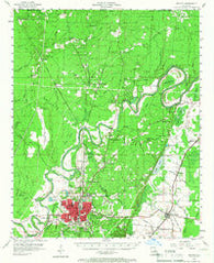 Bastrop Louisiana Historical topographic map, 1:62500 scale, 15 X 15 Minute, Year 1956