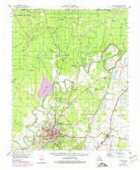 Bastrop Louisiana Historical topographic map, 1:62500 scale, 15 X 15 Minute, Year 1956