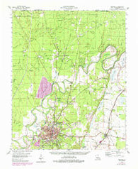 Bastrop Louisiana Historical topographic map, 1:62500 scale, 15 X 15 Minute, Year 1956