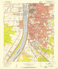 Baton Rouge West Louisiana Historical topographic map, 1:24000 scale, 7.5 X 7.5 Minute, Year 1953