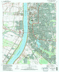 Baton Rouge West Louisiana Historical topographic map, 1:24000 scale, 7.5 X 7.5 Minute, Year 1992