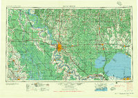 Baton Rouge Louisiana Historical topographic map, 1:250000 scale, 1 X 2 Degree, Year 1956