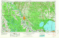 Baton Rouge Louisiana Historical topographic map, 1:250000 scale, 1 X 2 Degree, Year 1961