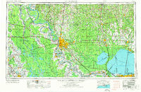 Baton Rouge Louisiana Historical topographic map, 1:250000 scale, 1 X 2 Degree, Year 1954