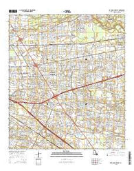Baton Rouge East Louisiana Current topographic map, 1:24000 scale, 7.5 X 7.5 Minute, Year 2015
