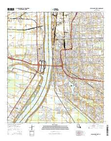 Baton Rouge West Louisiana Current topographic map, 1:24000 scale, 7.5 X 7.5 Minute, Year 2015
