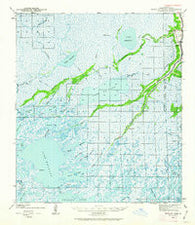 Bayou Du Large Louisiana Historical topographic map, 1:62500 scale, 15 X 15 Minute, Year 1940