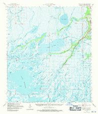 Bayou Du Large Louisiana Historical topographic map, 1:62500 scale, 15 X 15 Minute, Year 1964