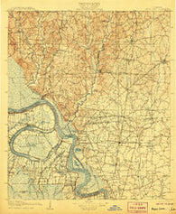 Bayou Sara Louisiana Historical topographic map, 1:125000 scale, 30 X 30 Minute, Year 1906