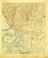 Bayou Sara Louisiana Historical topographic map, 1:125000 scale, 30 X 30 Minute, Year 1906