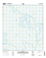 Bayou Blanc Louisiana Current topographic map, 1:24000 scale, 7.5 X 7.5 Minute, Year 2015
