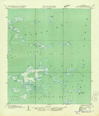 Belle Isle Louisiana Historical topographic map, 1:31680 scale, 7.5 X 7.5 Minute, Year 1935