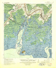 Belle Isle Louisiana Historical topographic map, 1:62500 scale, 15 X 15 Minute, Year 1941