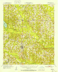 Bernice Louisiana Historical topographic map, 1:62500 scale, 15 X 15 Minute, Year 1951