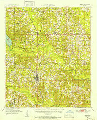 Bernice Louisiana Historical topographic map, 1:62500 scale, 15 X 15 Minute, Year 1951