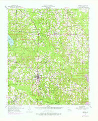 Bernice Louisiana Historical topographic map, 1:62500 scale, 15 X 15 Minute, Year 1951