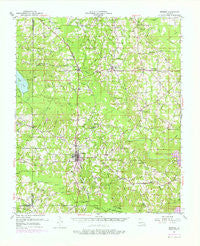Bernice Louisiana Historical topographic map, 1:62500 scale, 15 X 15 Minute, Year 1951