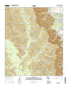 Blankston Louisiana Current topographic map, 1:24000 scale, 7.5 X 7.5 Minute, Year 2015