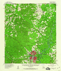 Bogalusa Louisiana Historical topographic map, 1:62500 scale, 15 X 15 Minute, Year 1959
