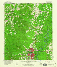 Bogalusa Louisiana Historical topographic map, 1:62500 scale, 15 X 15 Minute, Year 1959