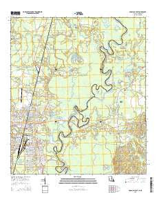 Bogalusa East Louisiana Current topographic map, 1:24000 scale, 7.5 X 7.5 Minute, Year 2015