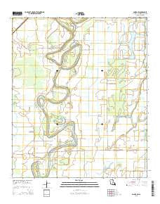 Bonita SW Louisiana Current topographic map, 1:24000 scale, 7.5 X 7.5 Minute, Year 2015