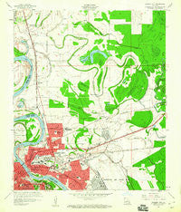 Bossier City Louisiana Historical topographic map, 1:24000 scale, 7.5 X 7.5 Minute, Year 1960