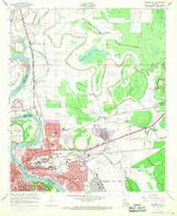 Bossier City Louisiana Historical topographic map, 1:24000 scale, 7.5 X 7.5 Minute, Year 1960