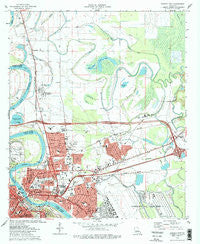 Bossier City Louisiana Historical topographic map, 1:24000 scale, 7.5 X 7.5 Minute, Year 1975