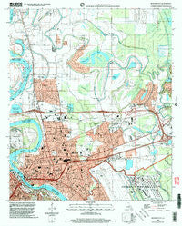 Bossier City Louisiana Historical topographic map, 1:24000 scale, 7.5 X 7.5 Minute, Year 1998