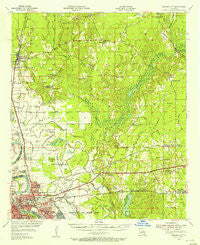 Bossier City Louisiana Historical topographic map, 1:62500 scale, 15 X 15 Minute, Year 1955