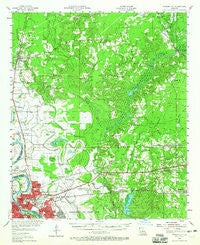 Bossier City Louisiana Historical topographic map, 1:62500 scale, 15 X 15 Minute, Year 1955