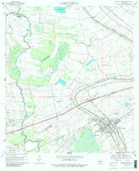 Breaux Bridge Louisiana Historical topographic map, 1:24000 scale, 7.5 X 7.5 Minute, Year 1970