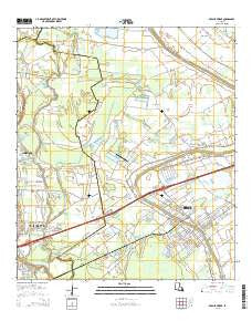 Breaux Bridge Louisiana Current topographic map, 1:24000 scale, 7.5 X 7.5 Minute, Year 2015