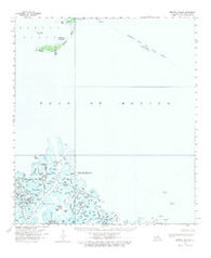Breton Island Louisiana Historical topographic map, 1:62500 scale, 15 X 15 Minute, Year 1958