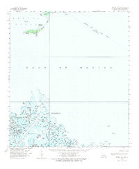 Breton Island Louisiana Historical topographic map, 1:62500 scale, 15 X 15 Minute, Year 1958