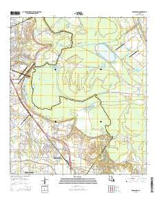 Broussard Louisiana Current topographic map, 1:24000 scale, 7.5 X 7.5 Minute, Year 2015