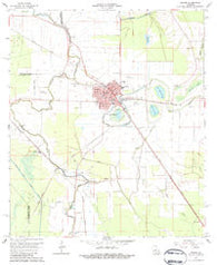 Bunkie Louisiana Historical topographic map, 1:24000 scale, 7.5 X 7.5 Minute, Year 1965