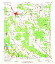 Bunkie Louisiana Historical topographic map, 1:62500 scale, 15 X 15 Minute, Year 1966
