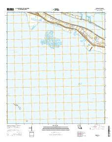 Buras Louisiana Current topographic map, 1:24000 scale, 7.5 X 7.5 Minute, Year 2015
