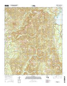 Burr Ferry Louisiana Current topographic map, 1:24000 scale, 7.5 X 7.5 Minute, Year 2015