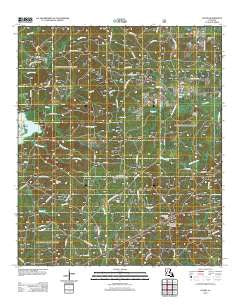 Calvin Louisiana Historical topographic map, 1:24000 scale, 7.5 X 7.5 Minute, Year 2012