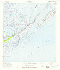 Caminada Pass Louisiana Historical topographic map, 1:24000 scale, 7.5 X 7.5 Minute, Year 1957