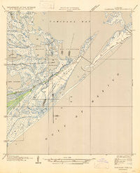 Caminada Pass Louisiana Historical topographic map, 1:31680 scale, 7.5 X 7.5 Minute, Year 1947